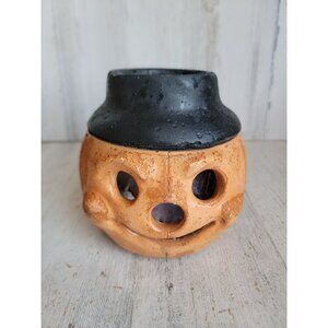 Vintage ceramic pumpkin top hat Halloween home‎ decor unique